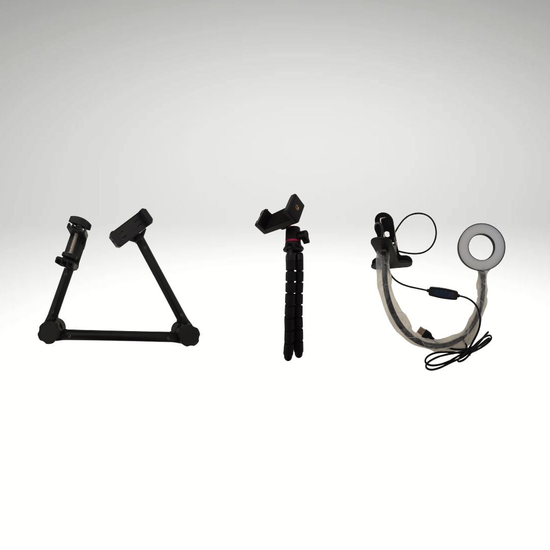 Vlogging Kit ( Mobile holder + Tripod + LED light) - Image 4
