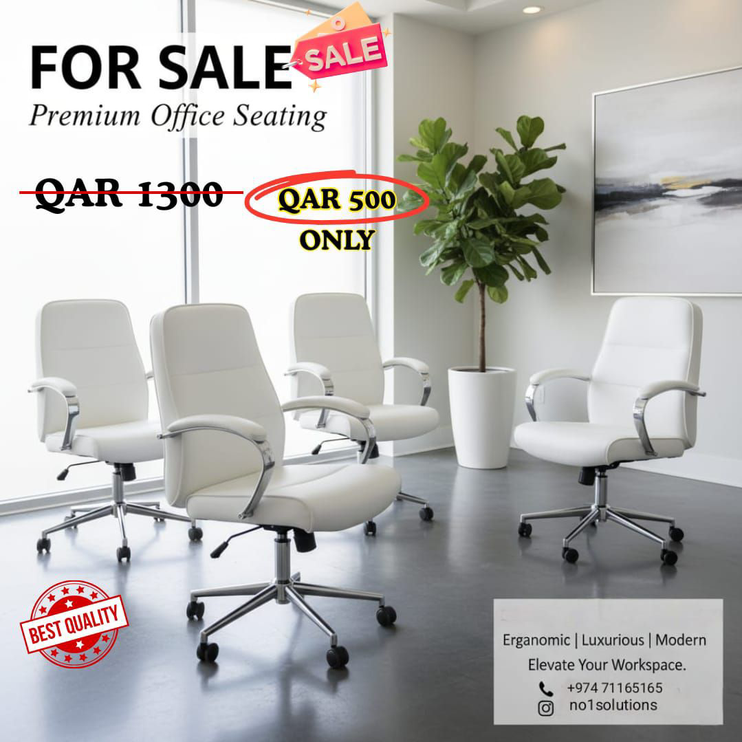 White Office Chairs for 500 only - Image 3