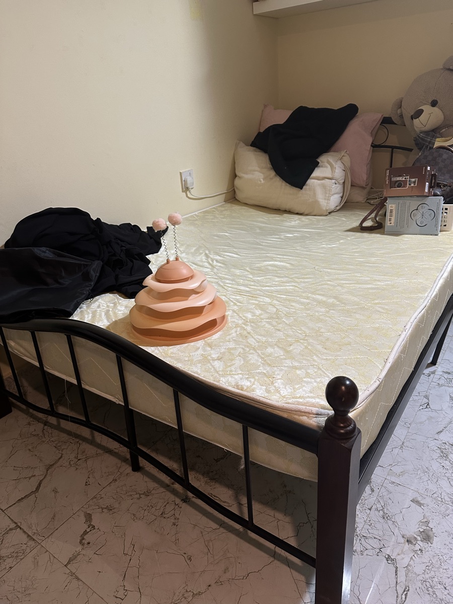 Bed Frame with mattress for Sale - Image 2