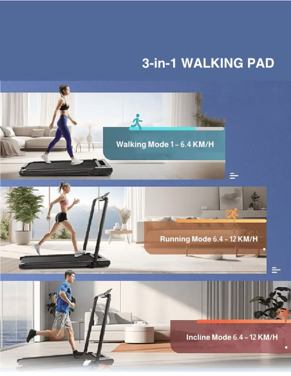 Walking Pad Treadmill for home - office - Image 2