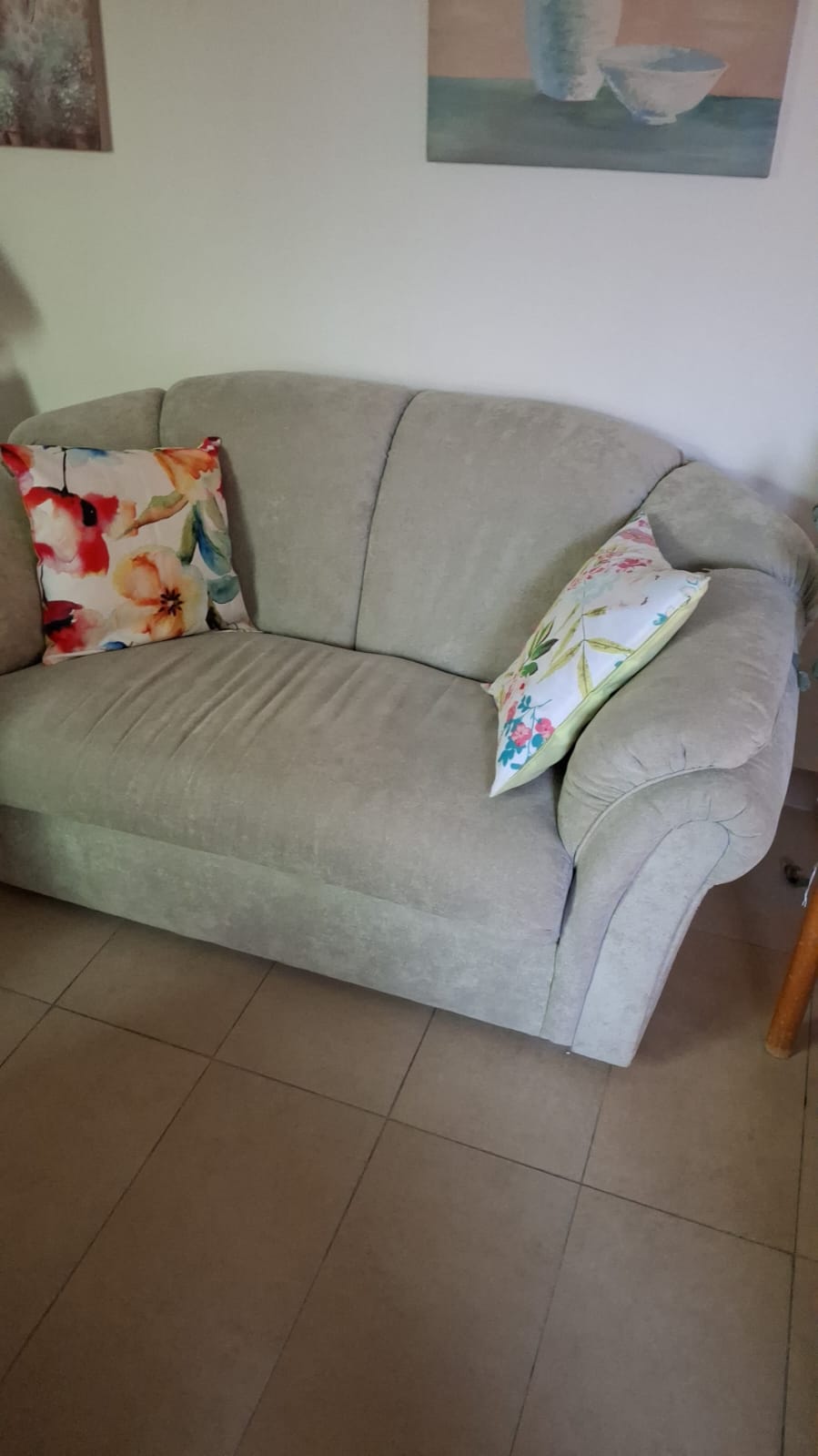 Cozy 3-Piece Sofa Set – Light Sage, Gently Used - Image 3