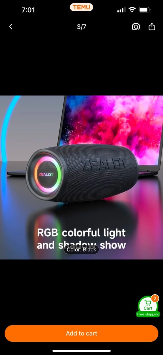 Wireless Speakers, Outdoor Portable Subwoofer Speaker, EQ Mode - Image 1