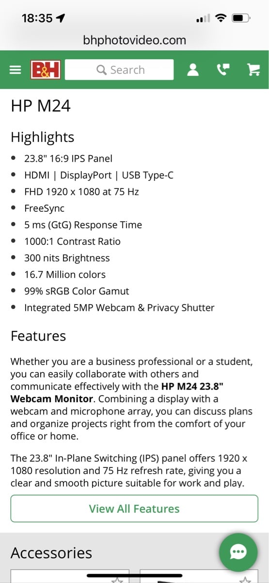 HP M24 webcam monitor - with receipt - Image 4