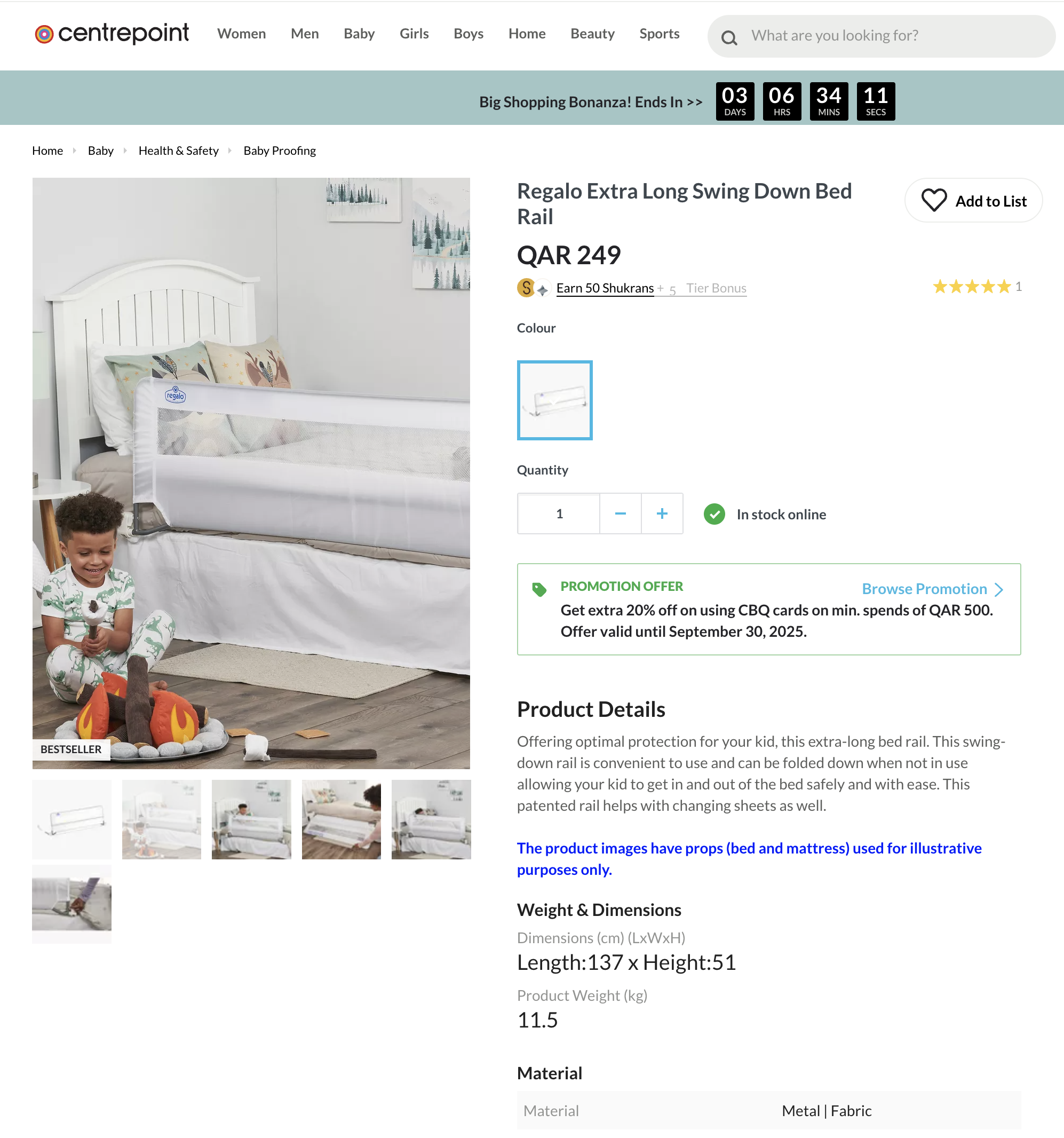 HideAway Extra Long Bed Rail - Regalo from Centerpoint - Image 6