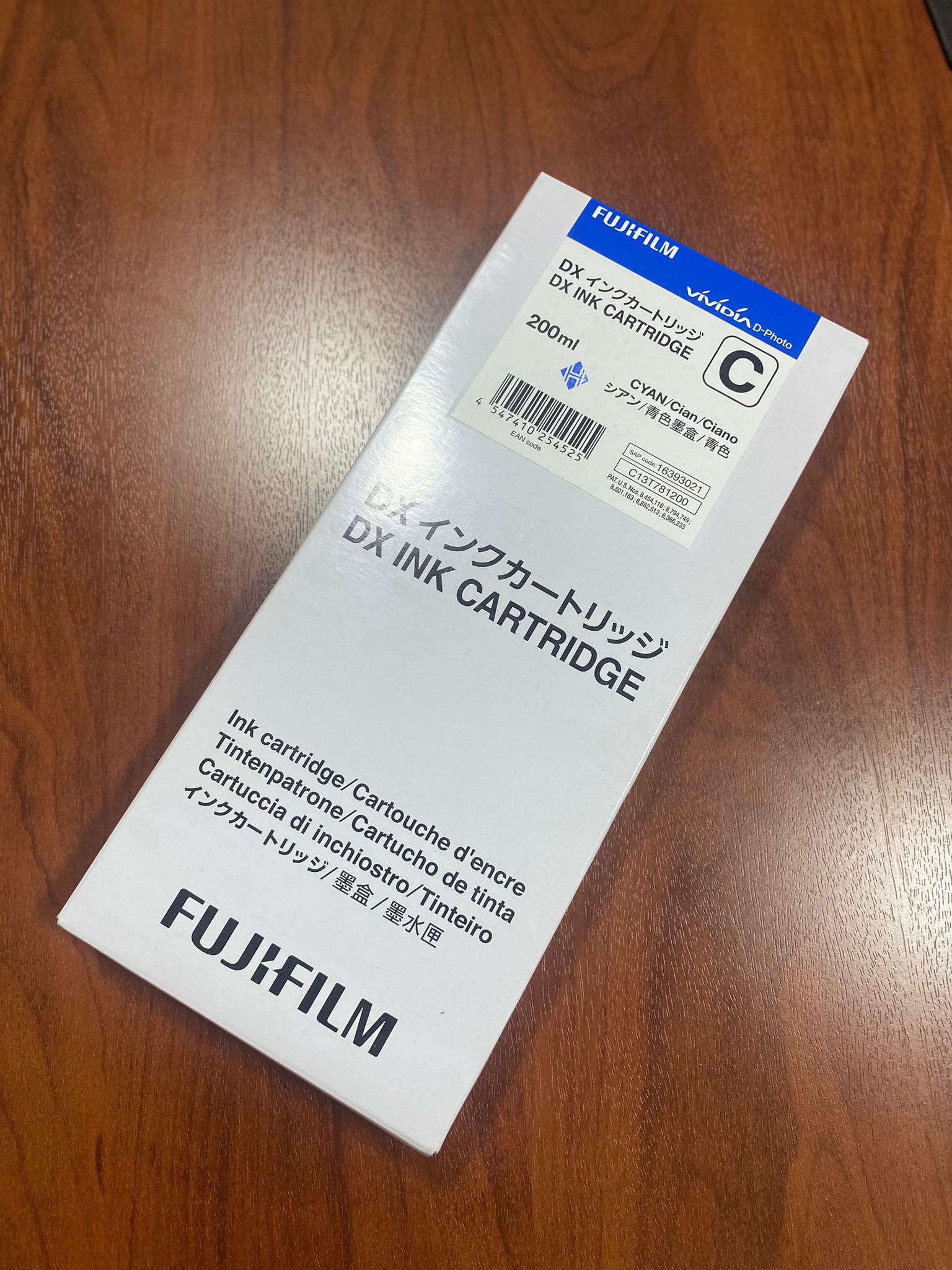 FUJIFILM DX Ink Cartridge (Cyan C) - 200ml - Brand New - Image 1