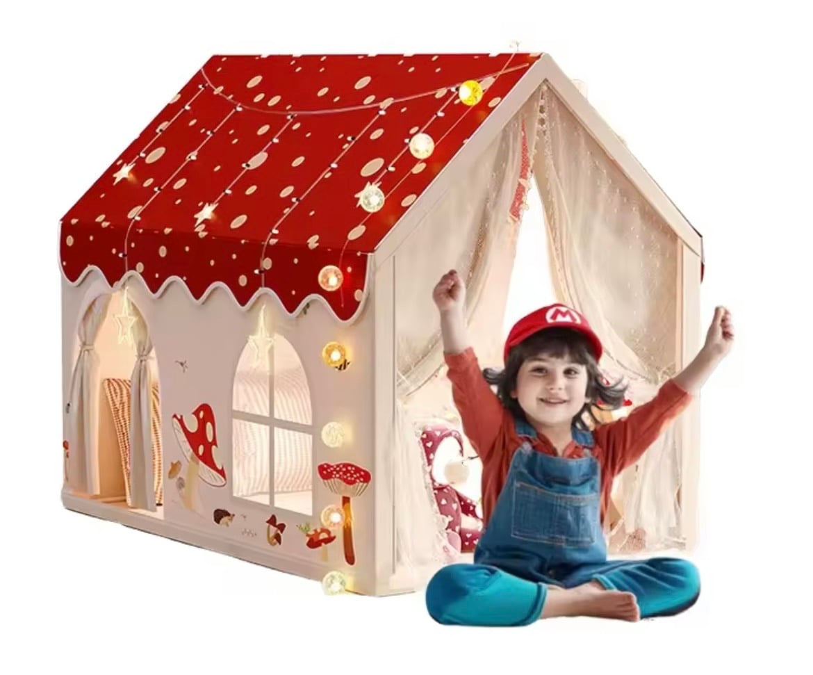Red designed tent ; large - Image 3