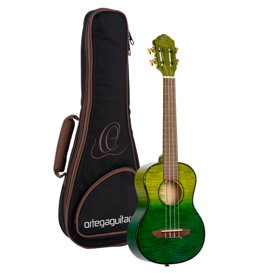 Ortega Ukulele (Flamed Maple Ivy Fade + Bag) - Image 1