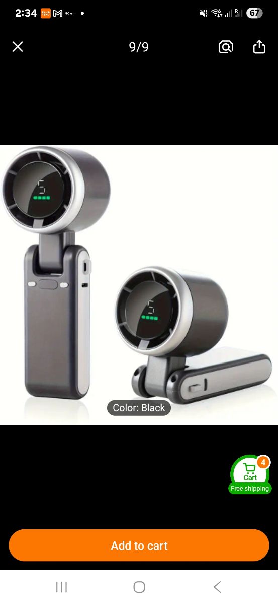 Portable foldable cooling fan (10hrs runtime) - Image 3