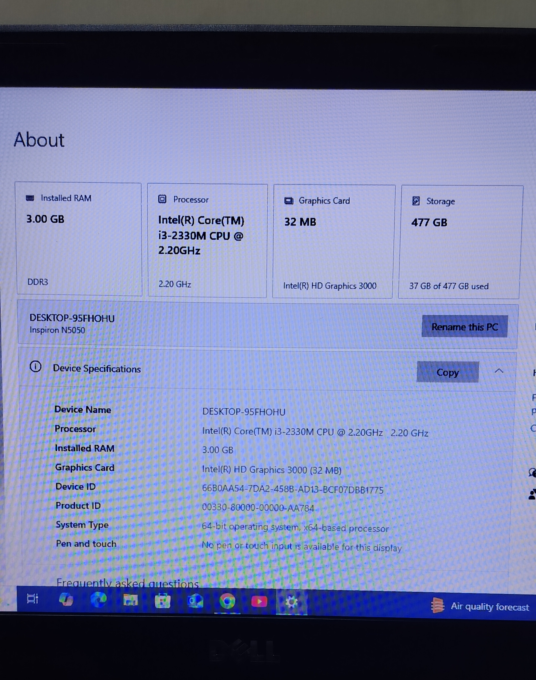 Dell Laptop i3 for Sale - Image 3