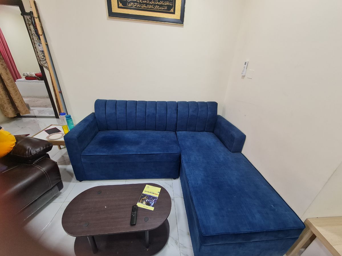 L Shaped Blue colour sofa - Image 3
