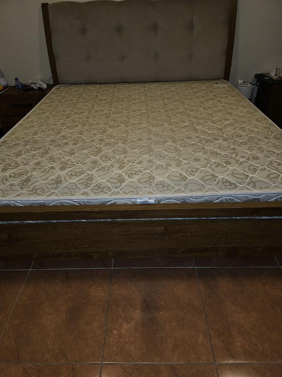 Home Center King Bed + 2  side tables - Image 2
