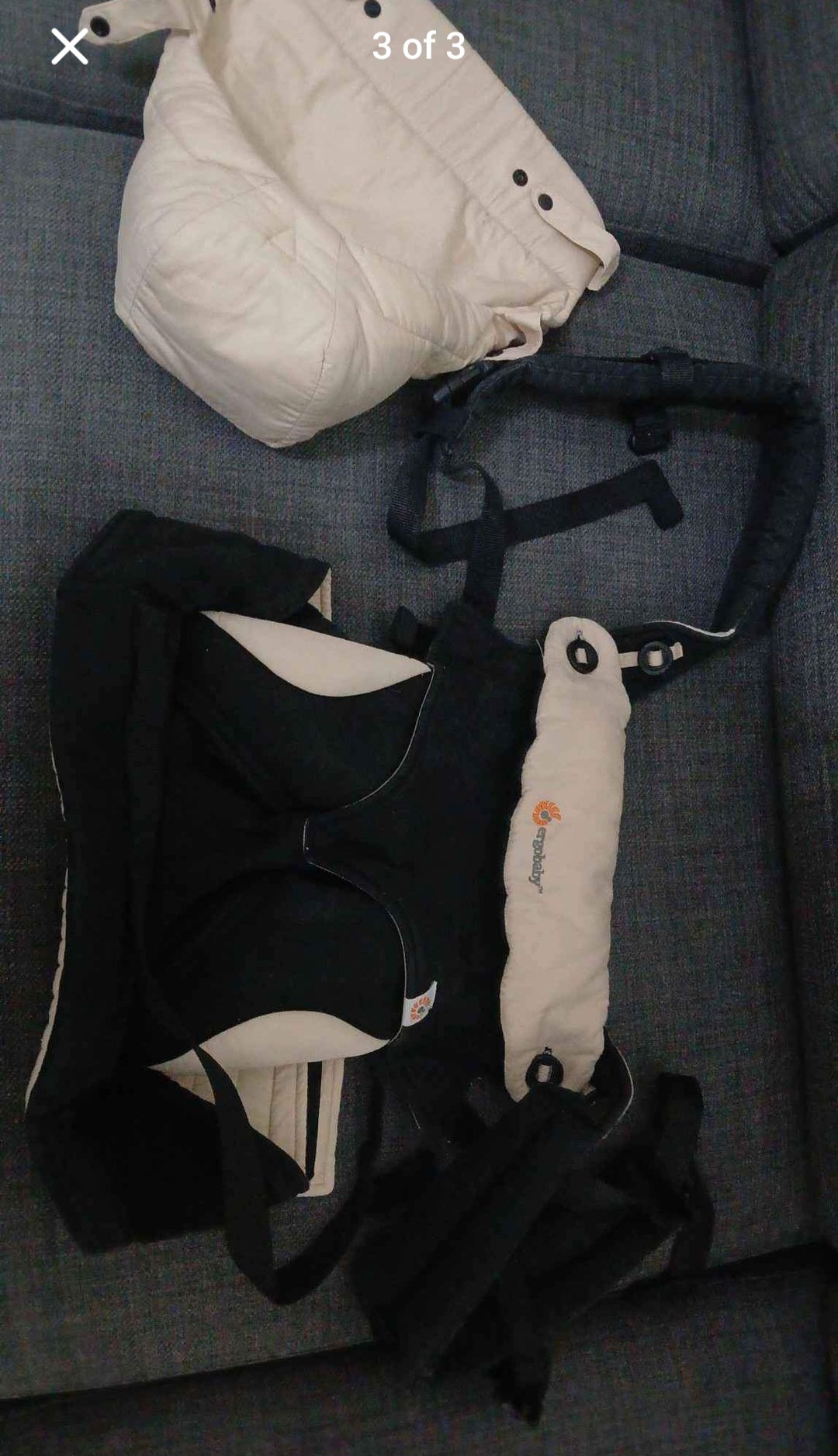 Ergobaby carrier with newborn insert - Image 1