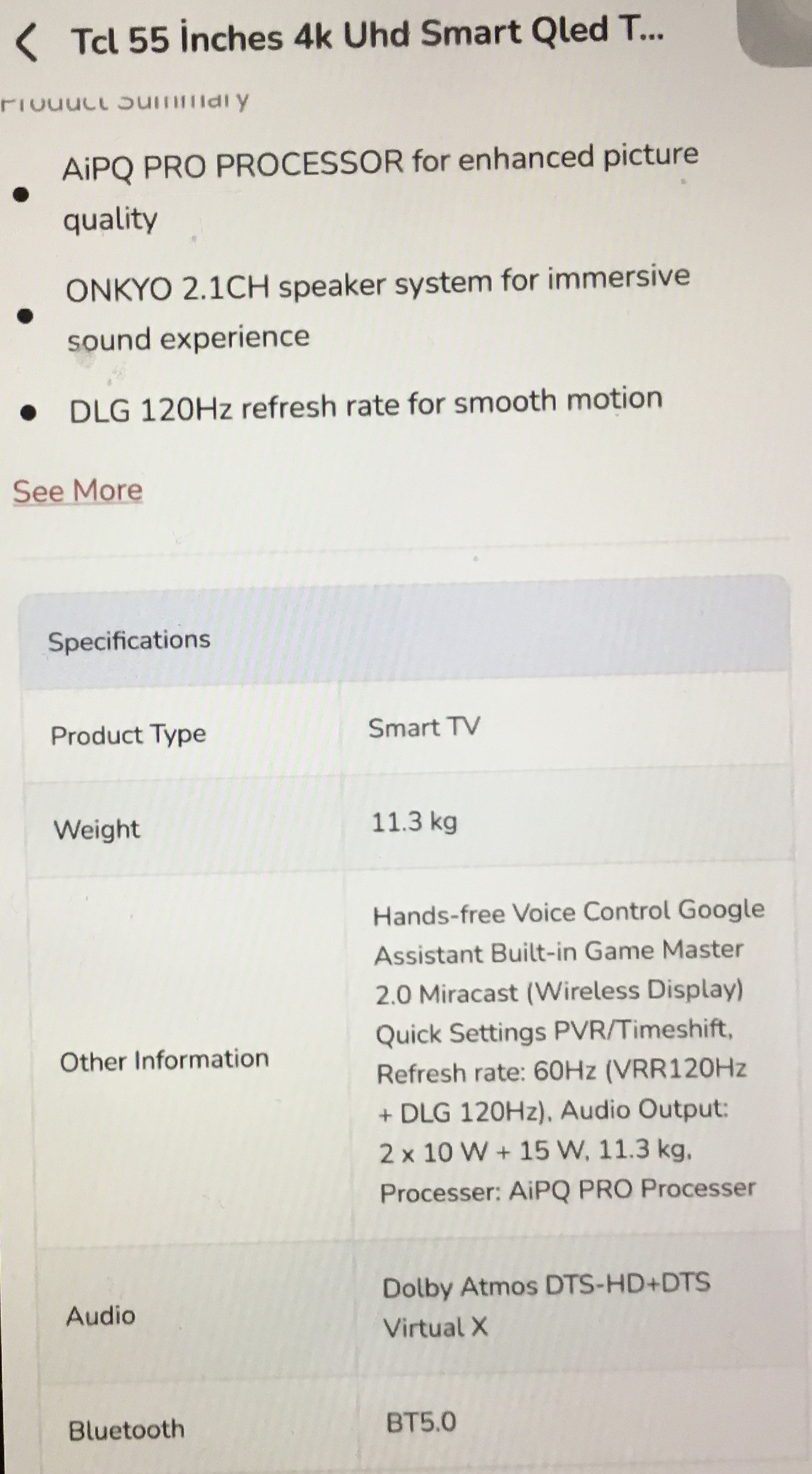 TCL 55 inches 4K UHD Smart QLED TV - Image 5