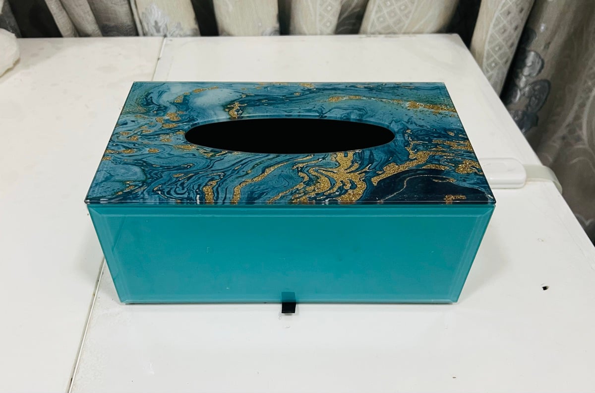 Marble Textured Tissue Box - Image 3
