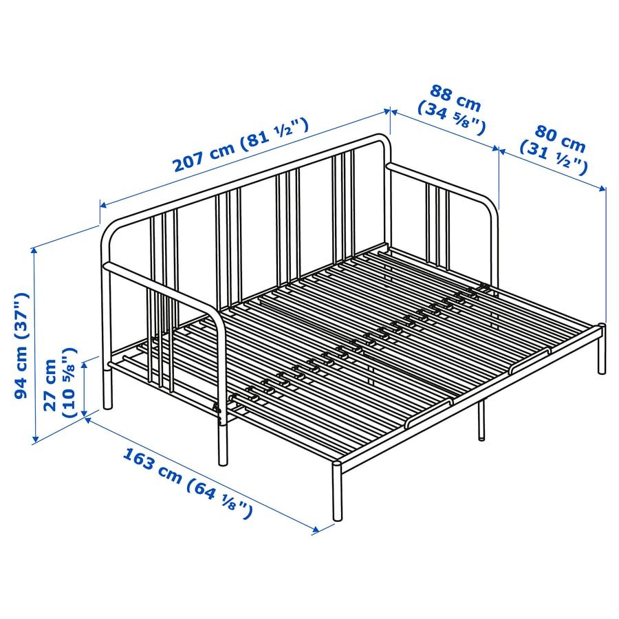 IKEA Sofa bed with 2 mattresses, 80x200 cm - Image 3