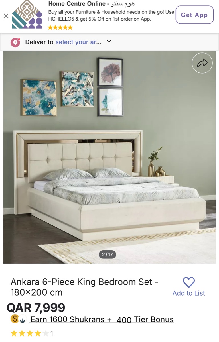 Bedroom set by home center perfect condition - Image 3