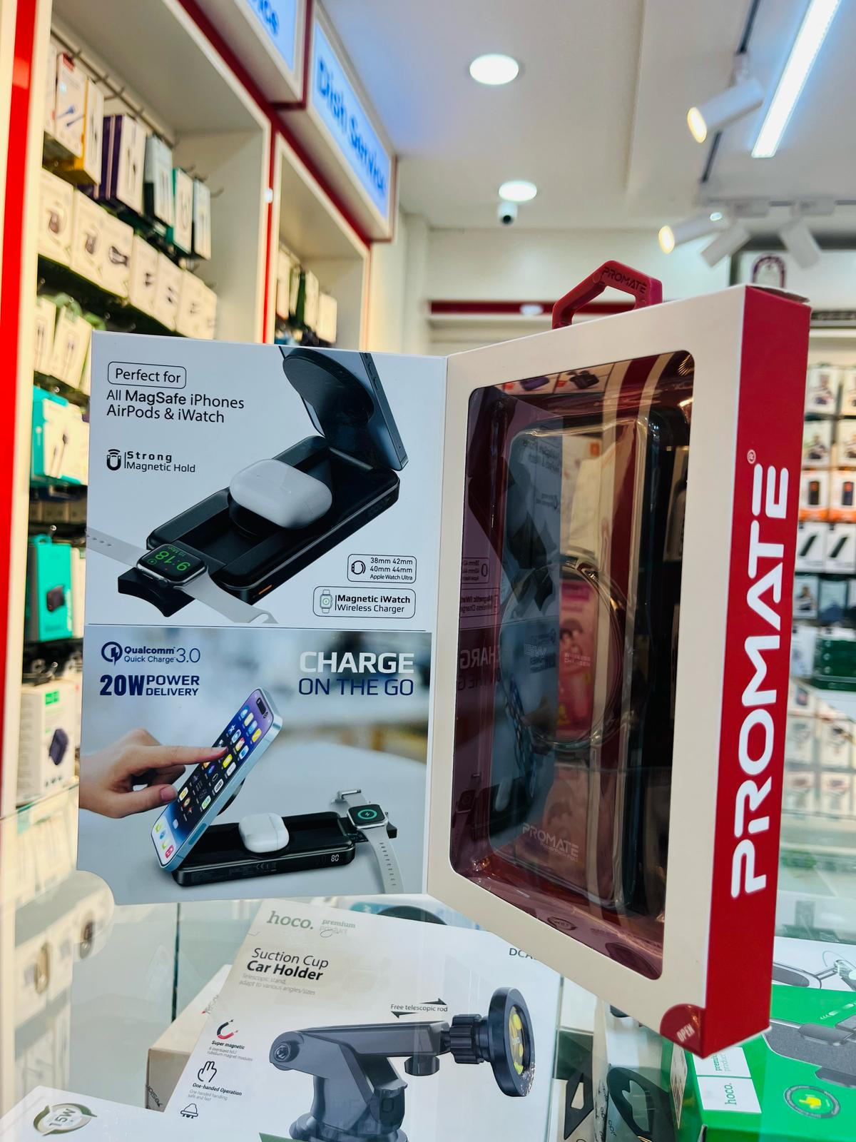 Promate 5-in-1 Foldable MagSafe Compatible Wireless Charging Power Bank - Image 2
