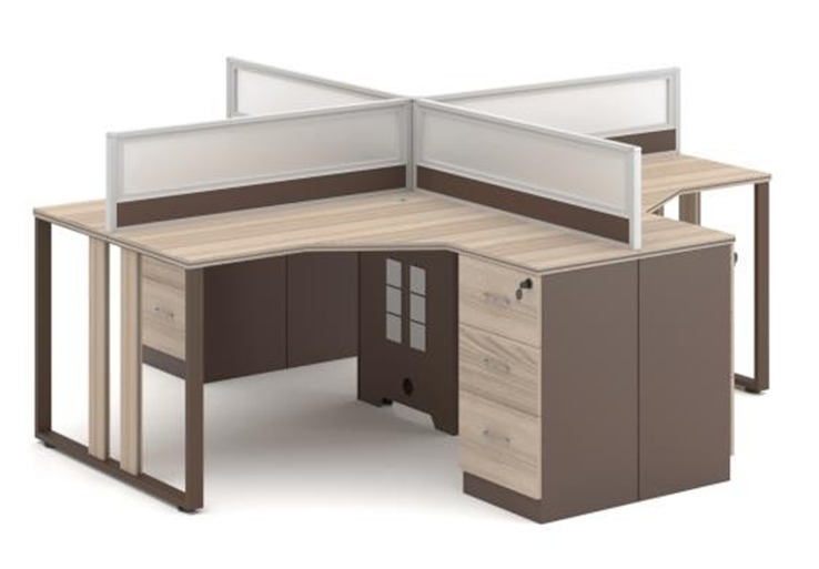 Model:- OFW-308-4 Executive office Workstation 4 persons size:- 280*240*120cm/ - Image 1