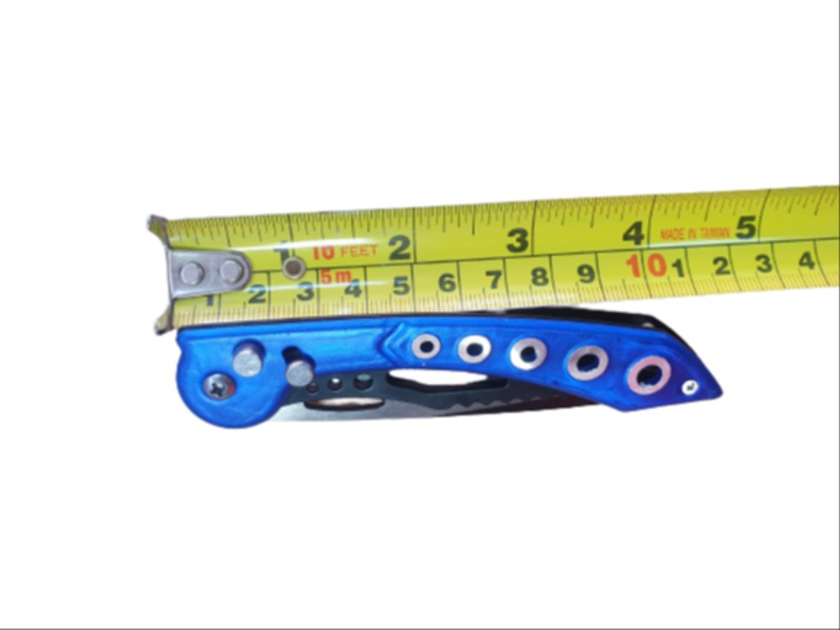 Steel blue folding knife - Image 5