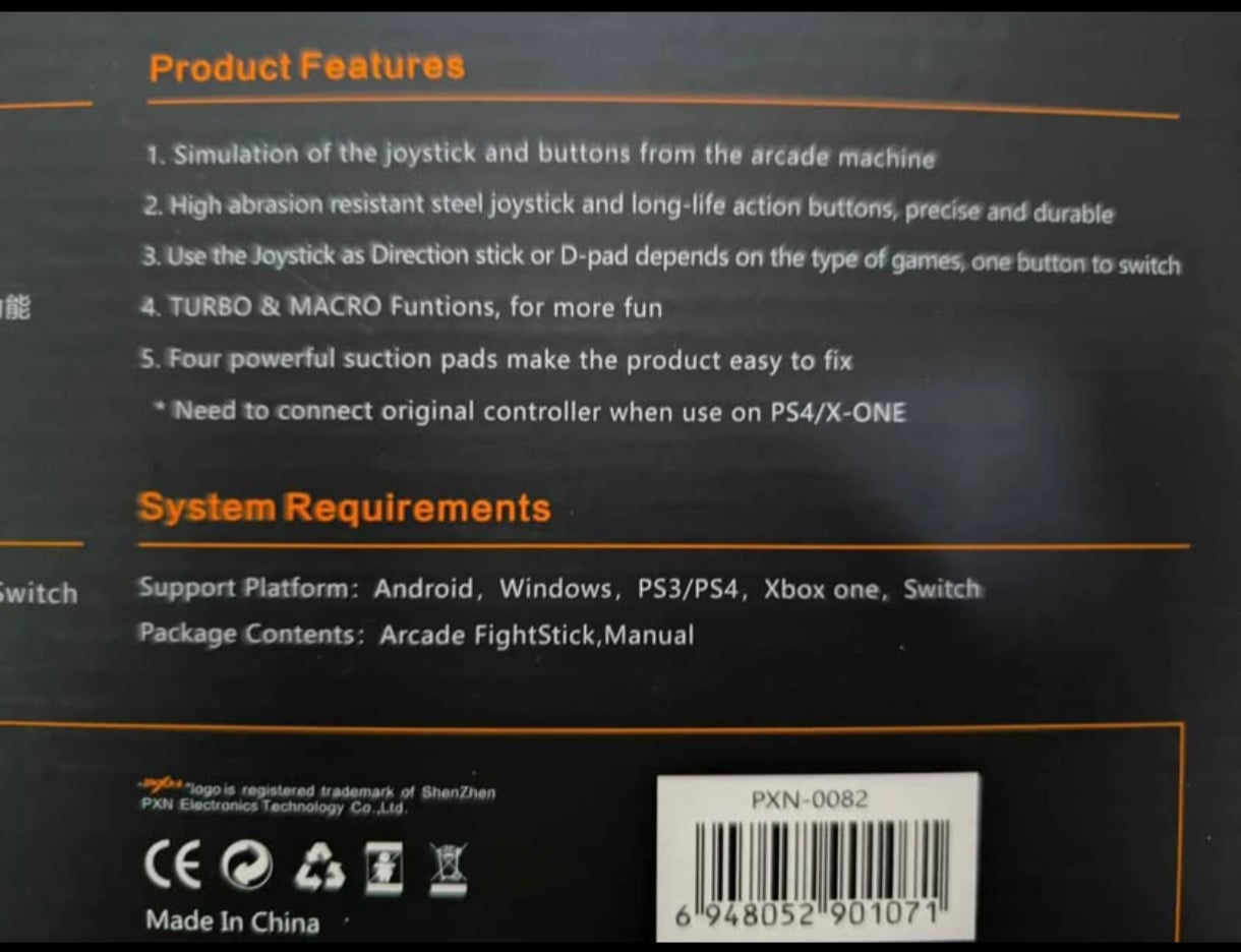 PXN Arcade style Joystick Compatible with Laptop, Computer, PS3, PS4. - Image 4