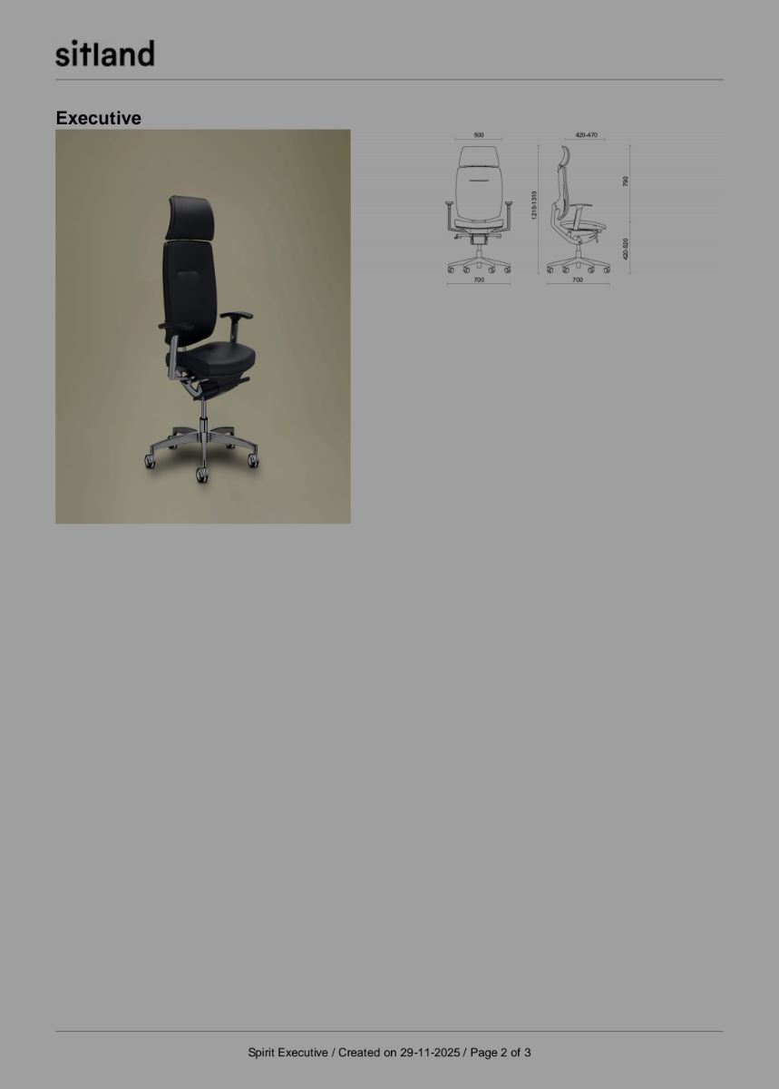 Sitland Spirit Series Executive Brown Leather Chair - Image 7