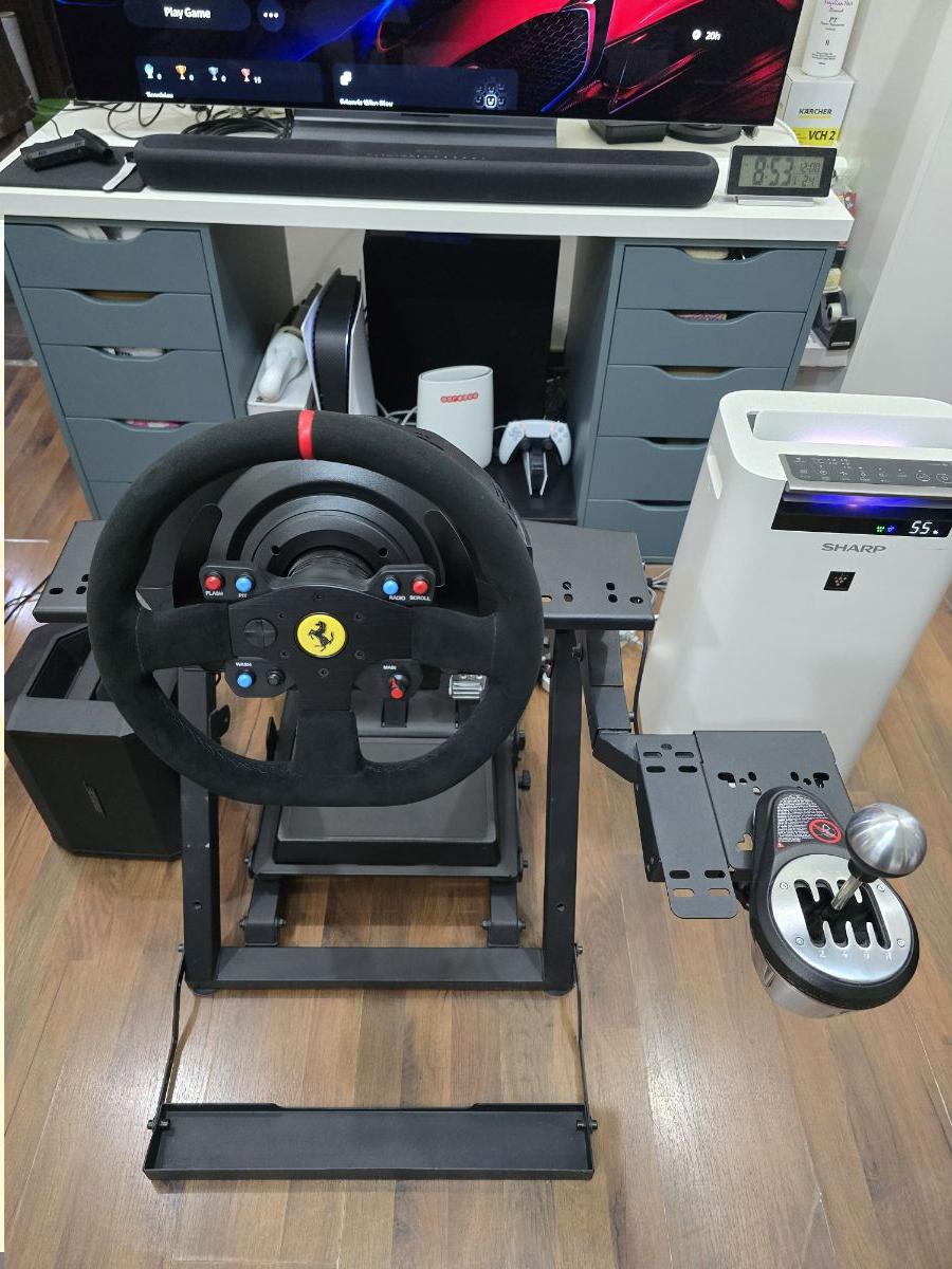 Next Level Racing Wheel Stand 2.0 + Thrustmaster T300 Ferrari Integral Racing Wheel Alcantara Edition + TH8A Shifter - Image 6
