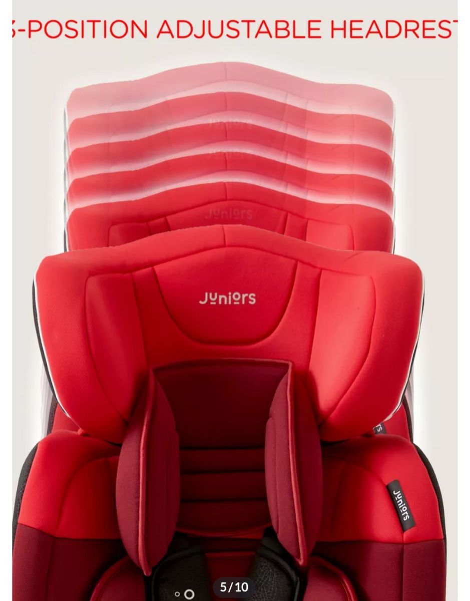 JUNIOR 3-in-1 Toddler Carseat - Red (Ages 1 to 12 years) - Image 1