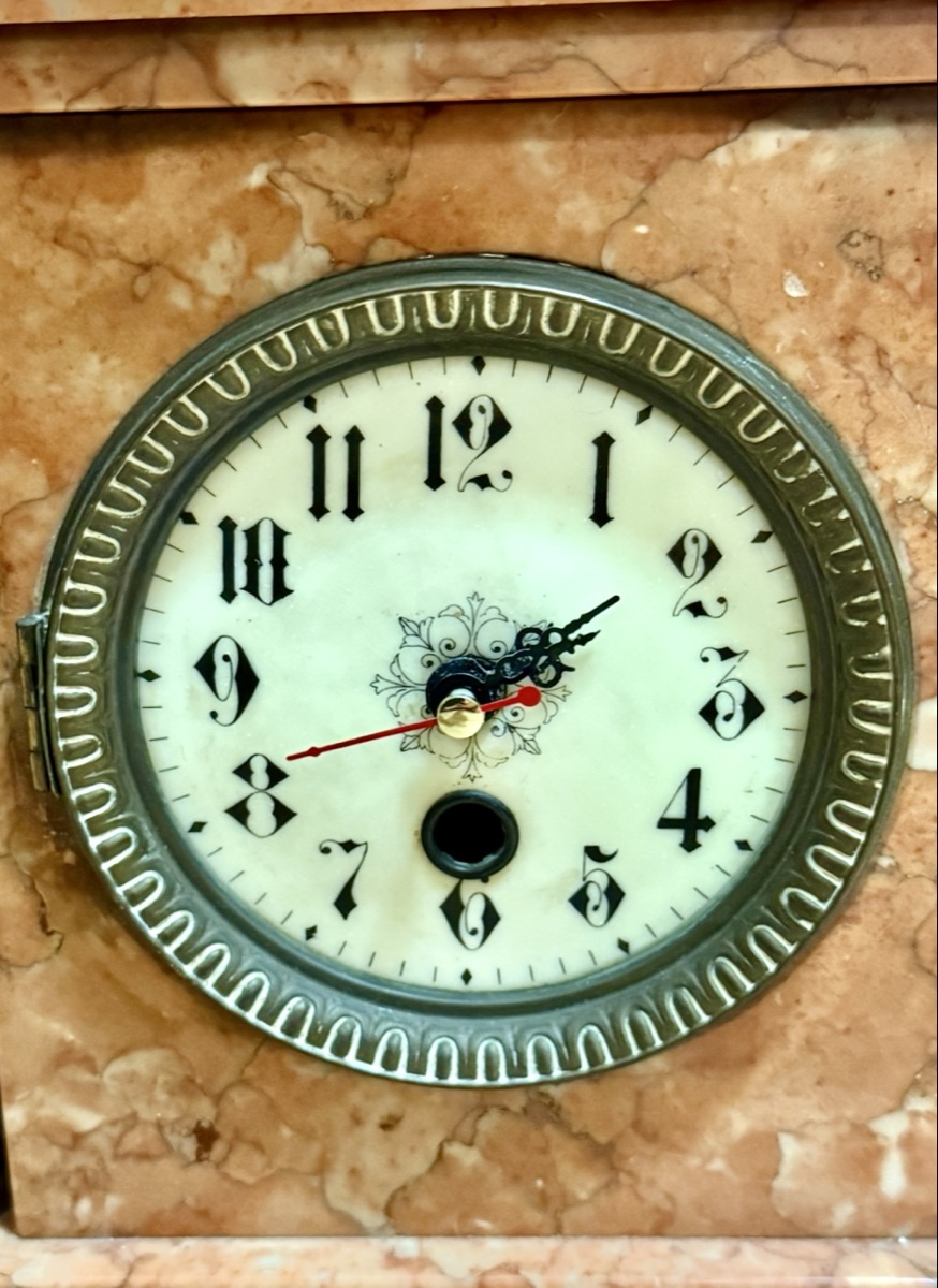 antique marble clock - Image 11