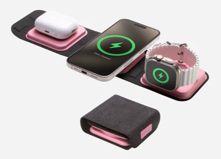 Mophie 3-in-1 Travel charger with MagSafe - Alomost new - Image 1