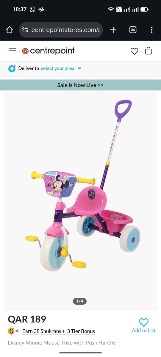 Disney tricycle from Centrepoint. - Image 2