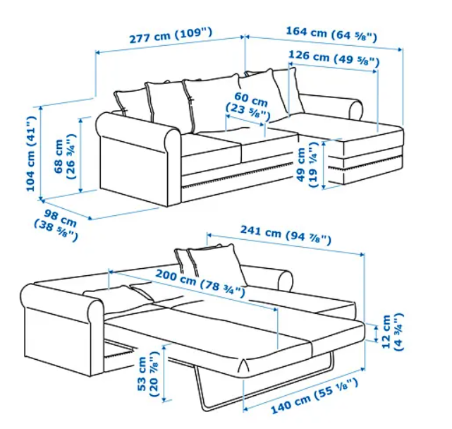 Ikea Sofa Bed for sale - Image 5