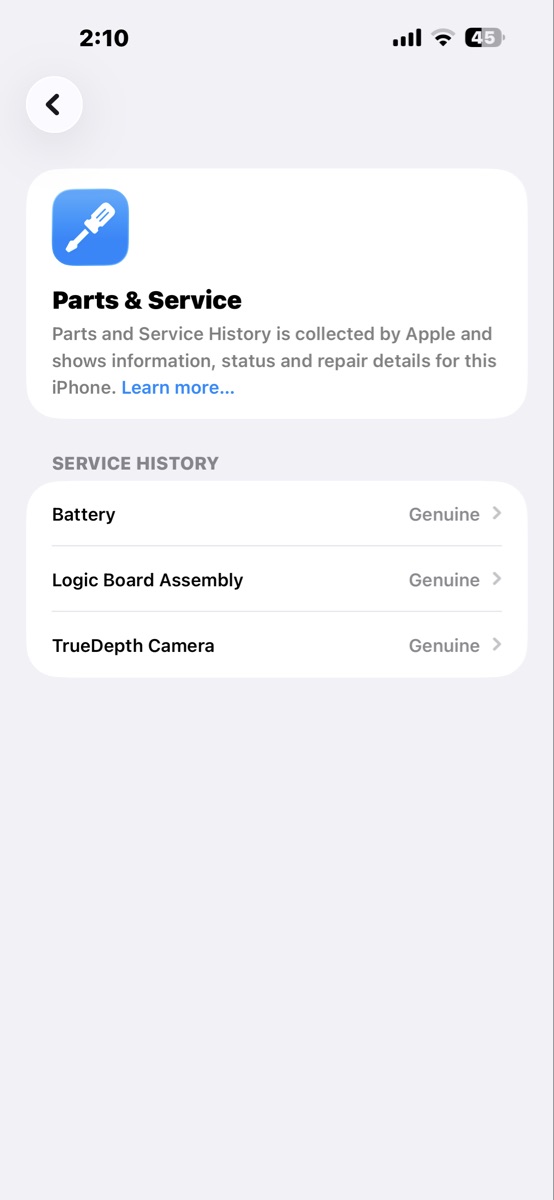 iPhone 15 pro max 512gb some parts changed but by apple and are genuine( please read description) Comes with box The parts changed where changed under apple waranty system Battery 100 percent No any issues The phone is working very well and perfectly - Image 1