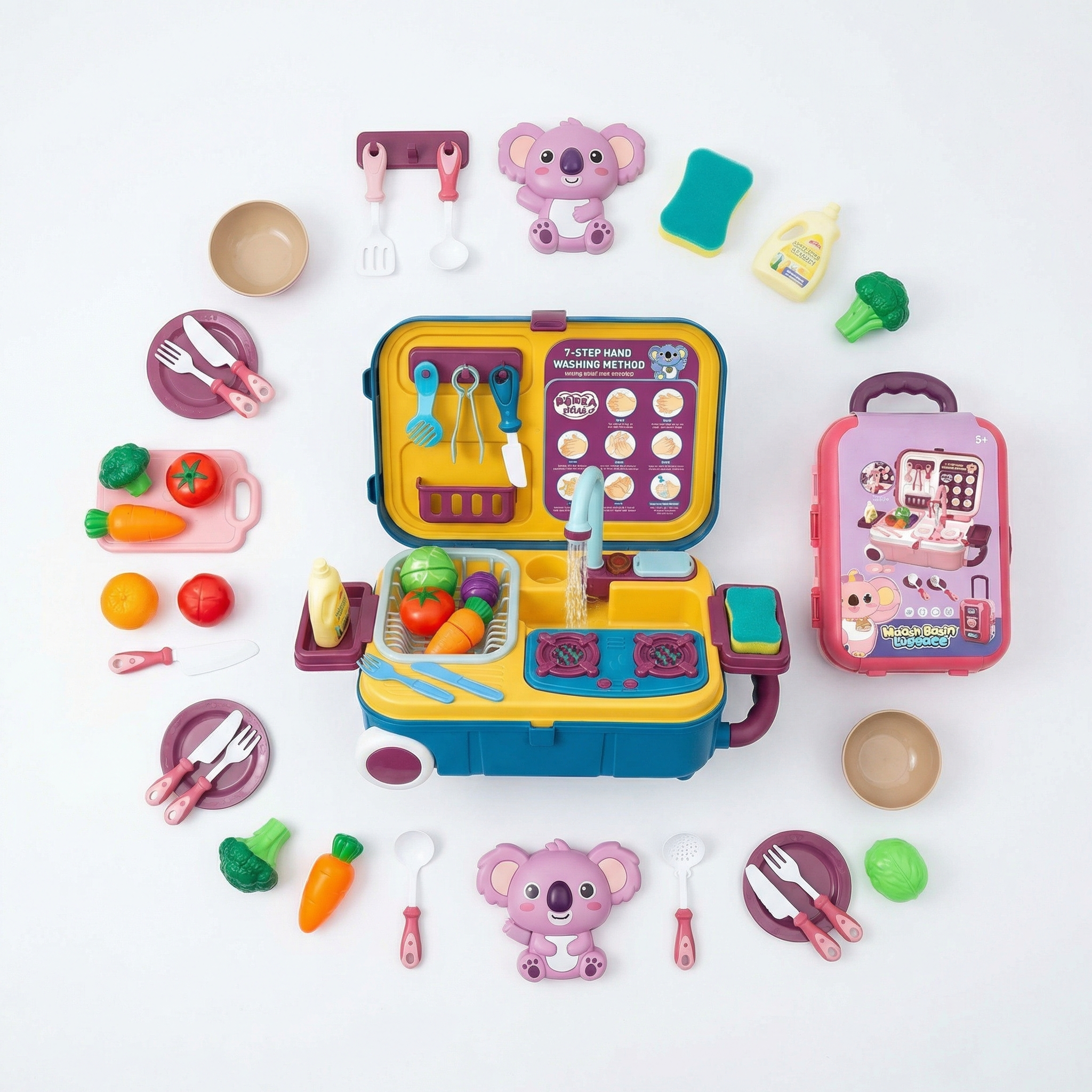 Wash Basin Luggage – Portable Kitchen Sink Play Set - Image 5