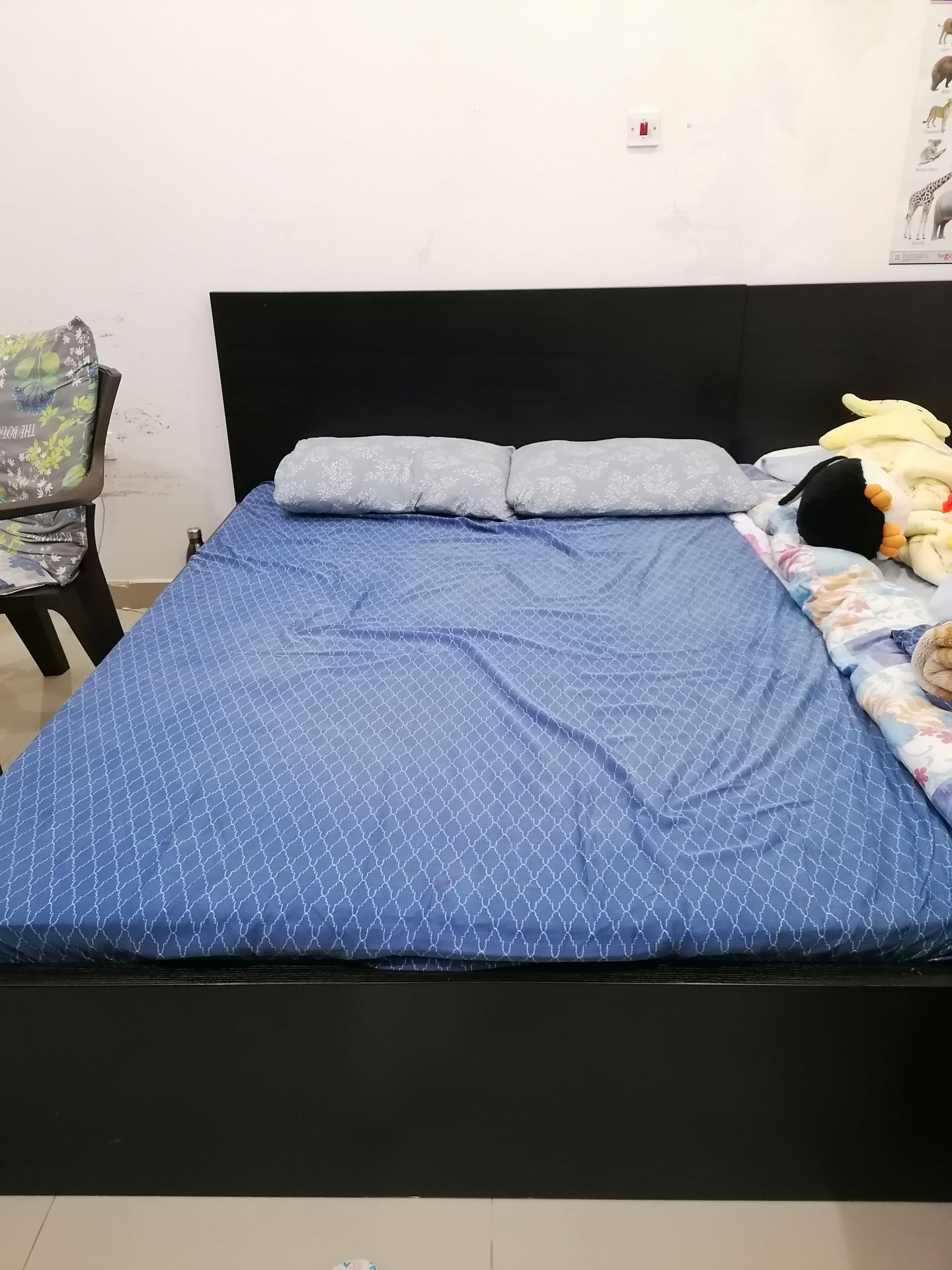 IKEA Bed cot & Mattress + 3 door wardrobe for sale - Image 3