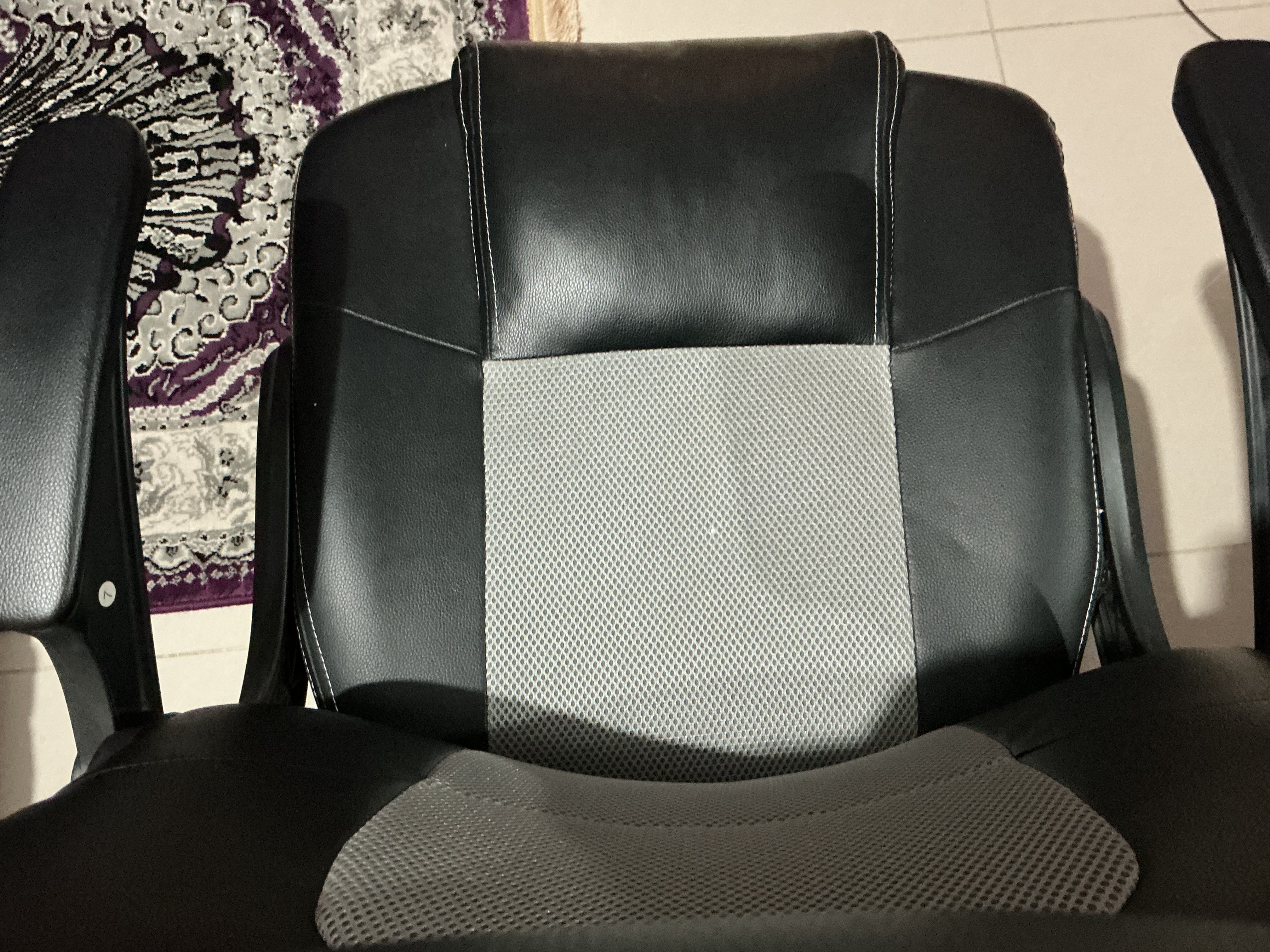 Brand New Leather Jet Black Office Chair - Image 2