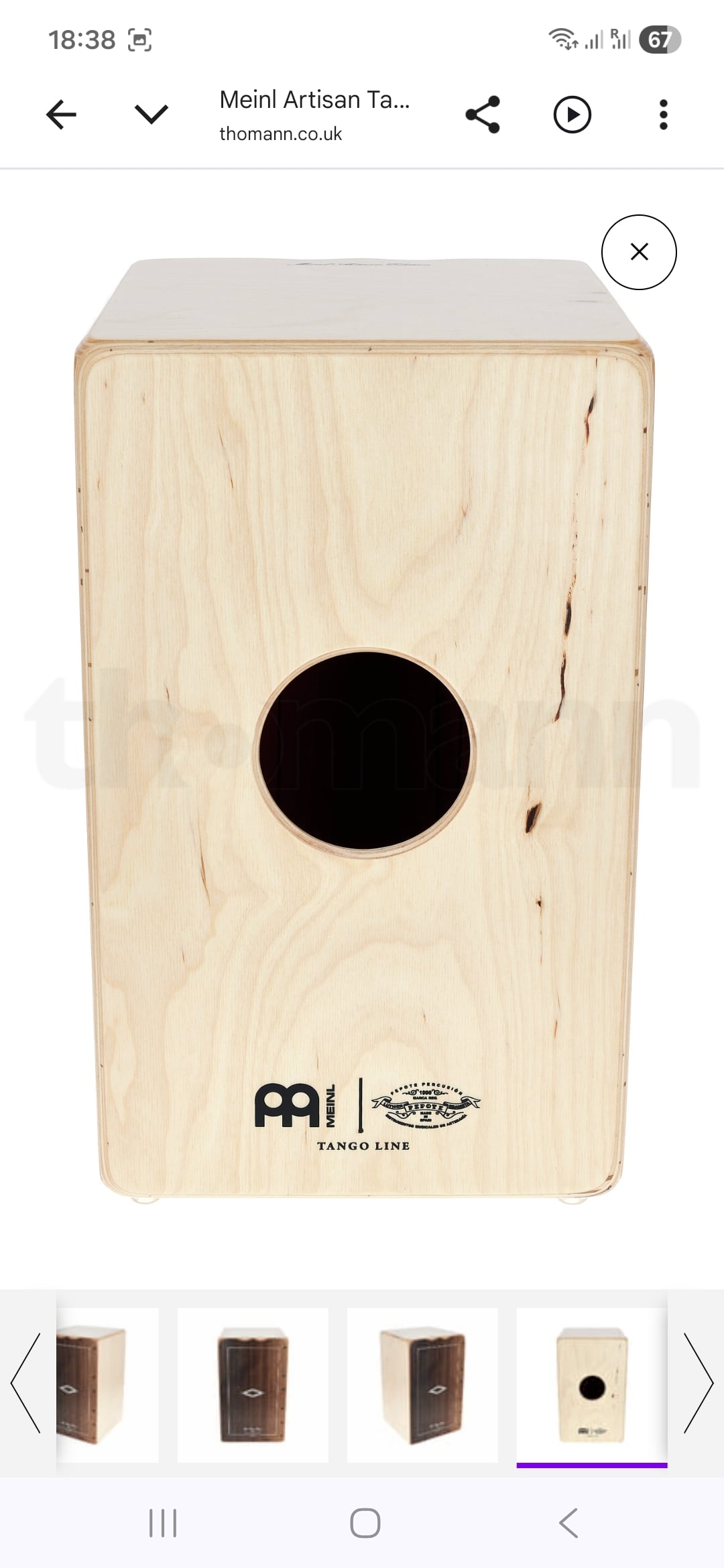 Meinl Artisan Tango Cajon Br.Eucal. - Image 3