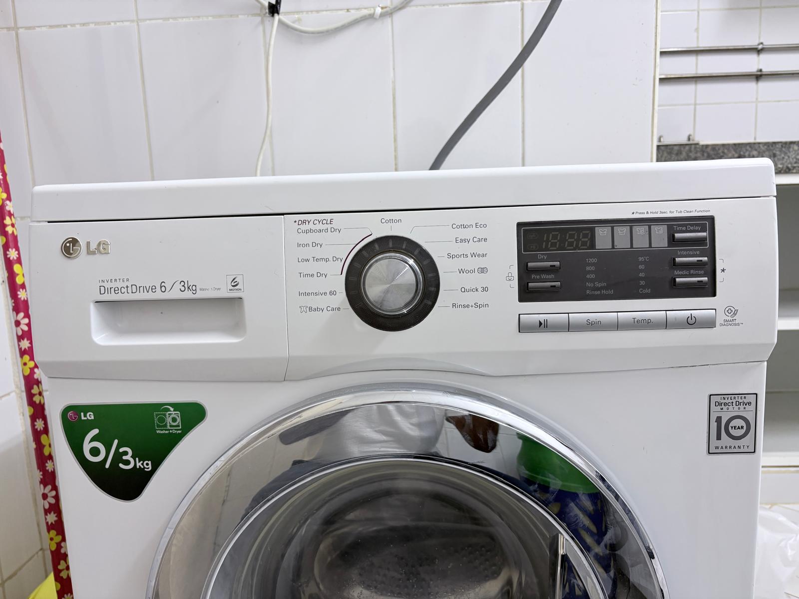 LG Front Load Washer/Dryer Combo, 6 Kg / 3kg, Inverter Direct Drive - Image 2