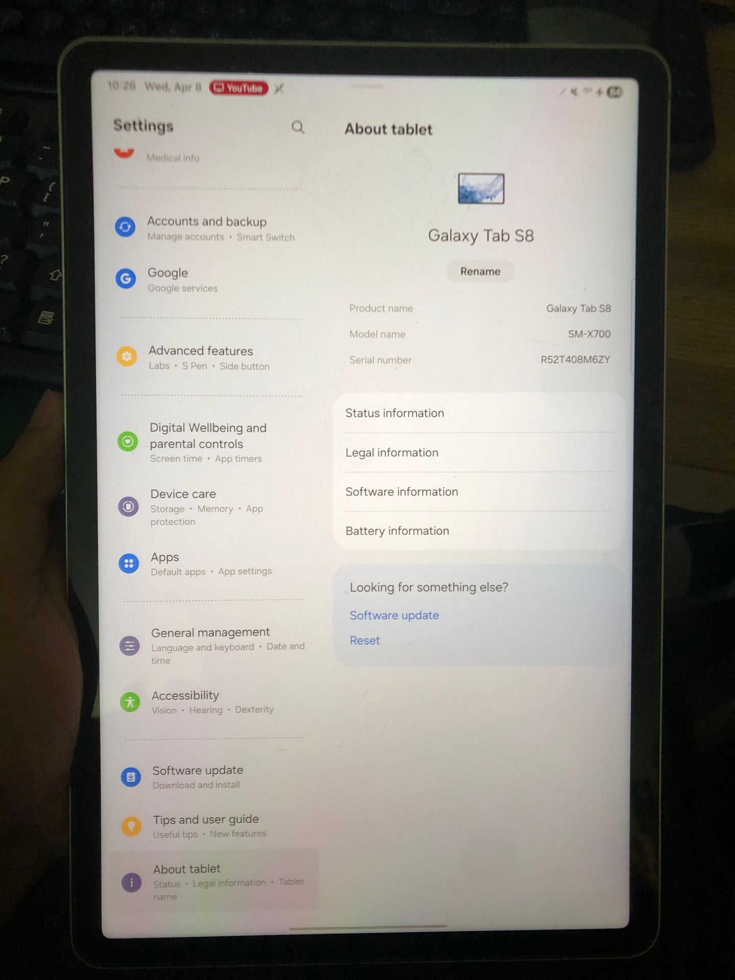 Samsung Tablet S8 - Image 6