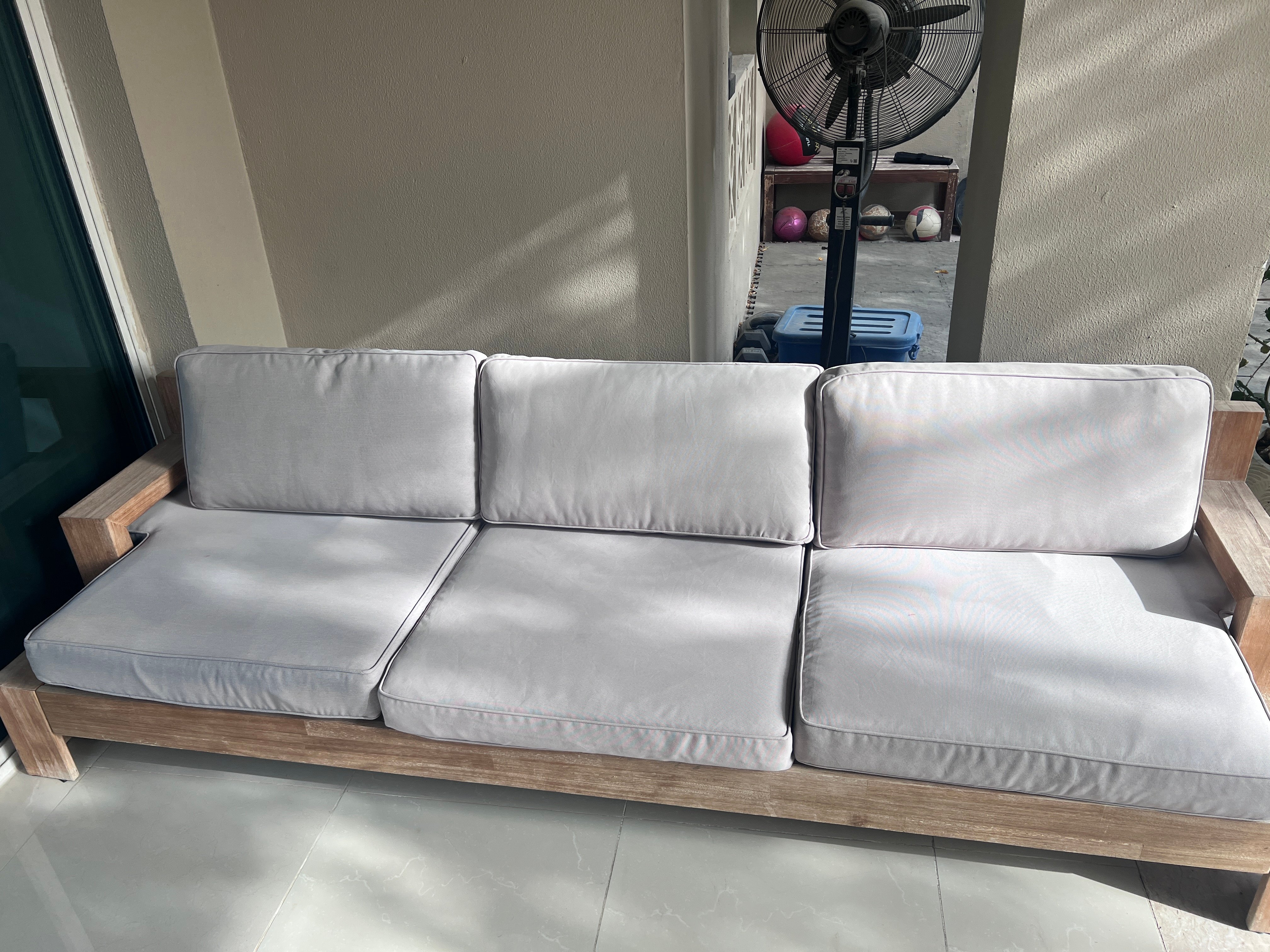 Pair of 3 seater outdoor chairs - Image 3