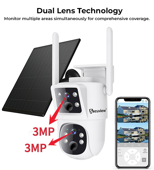 Secuview Solar 4G Dual Lens Security Camera - Image 2