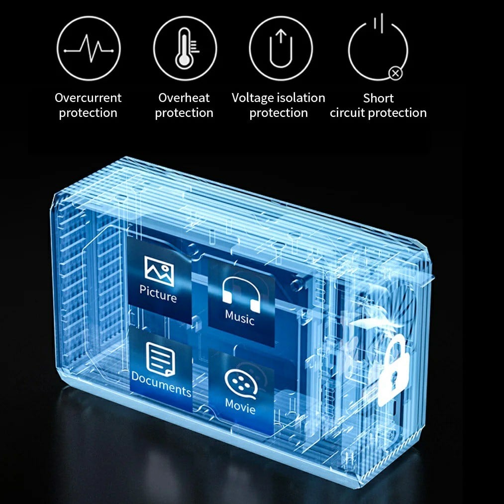 حافظة خارجية Acasis Dual Bay 3.5/2.5 إنش HDD/SSD نوع-C - Image 9