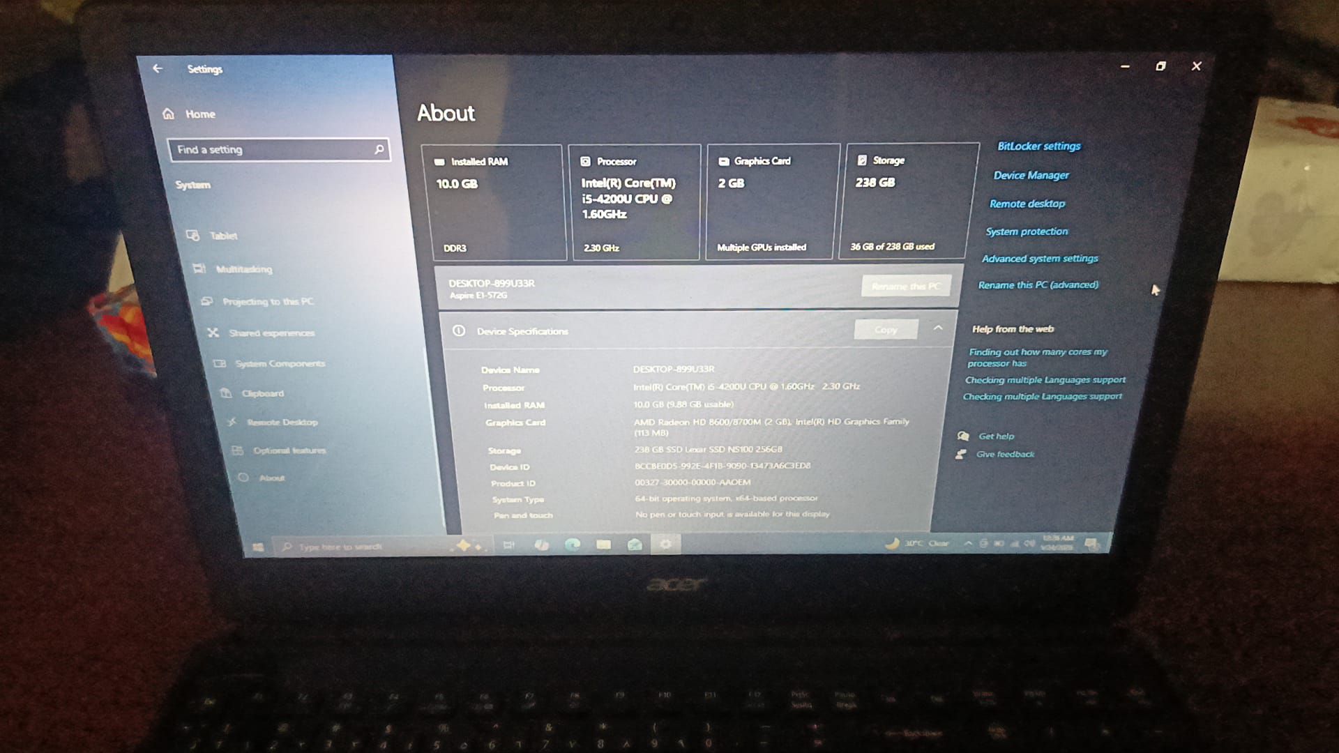 Acer Aspire E1-572G - Image 1