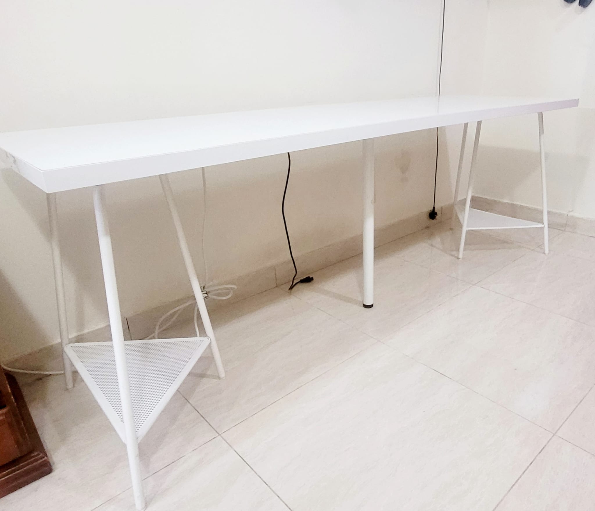 IKEA long study table with 3 chairs. Very good quality  - Image 3