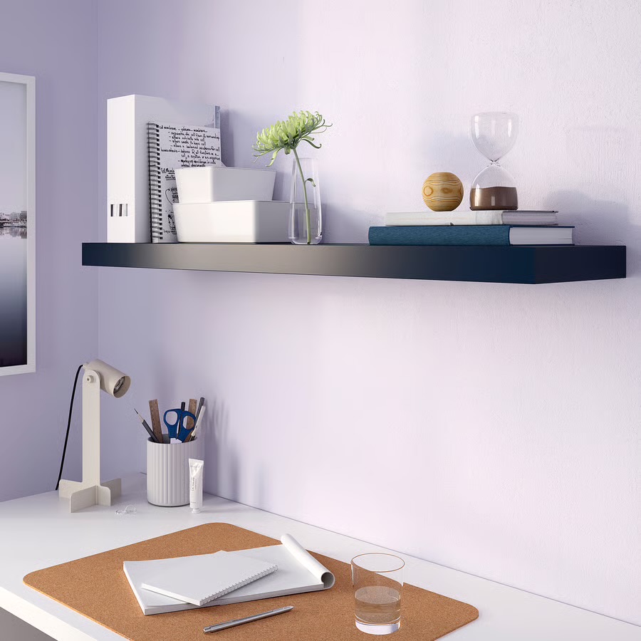 IKEA LACK Wall Shelf - Black 110x26cm - Image 4