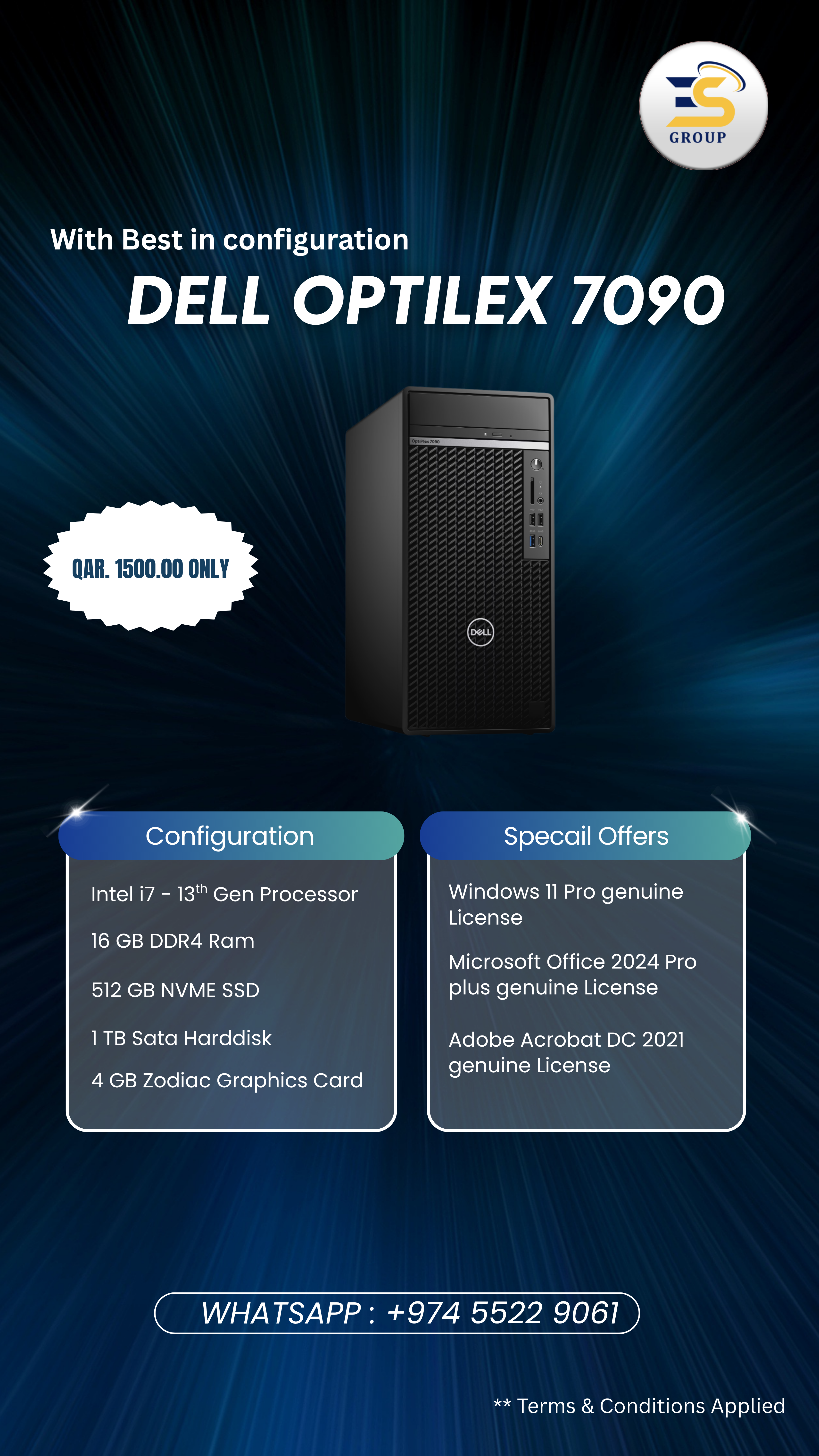Dell Optiplex7090 Desktop for sale at best configuration and Condition - Image 1
