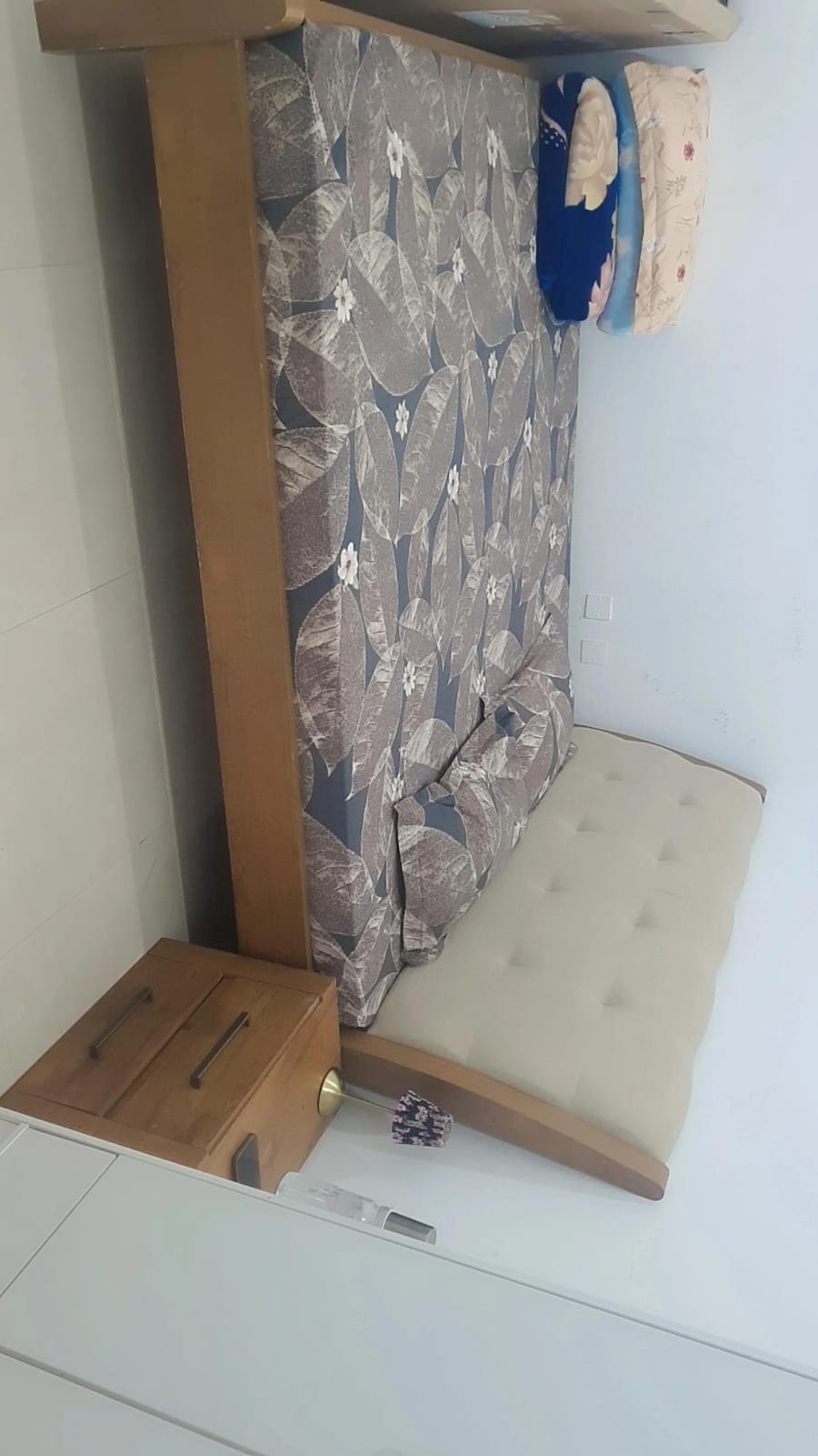 bed with mattress - Image 1