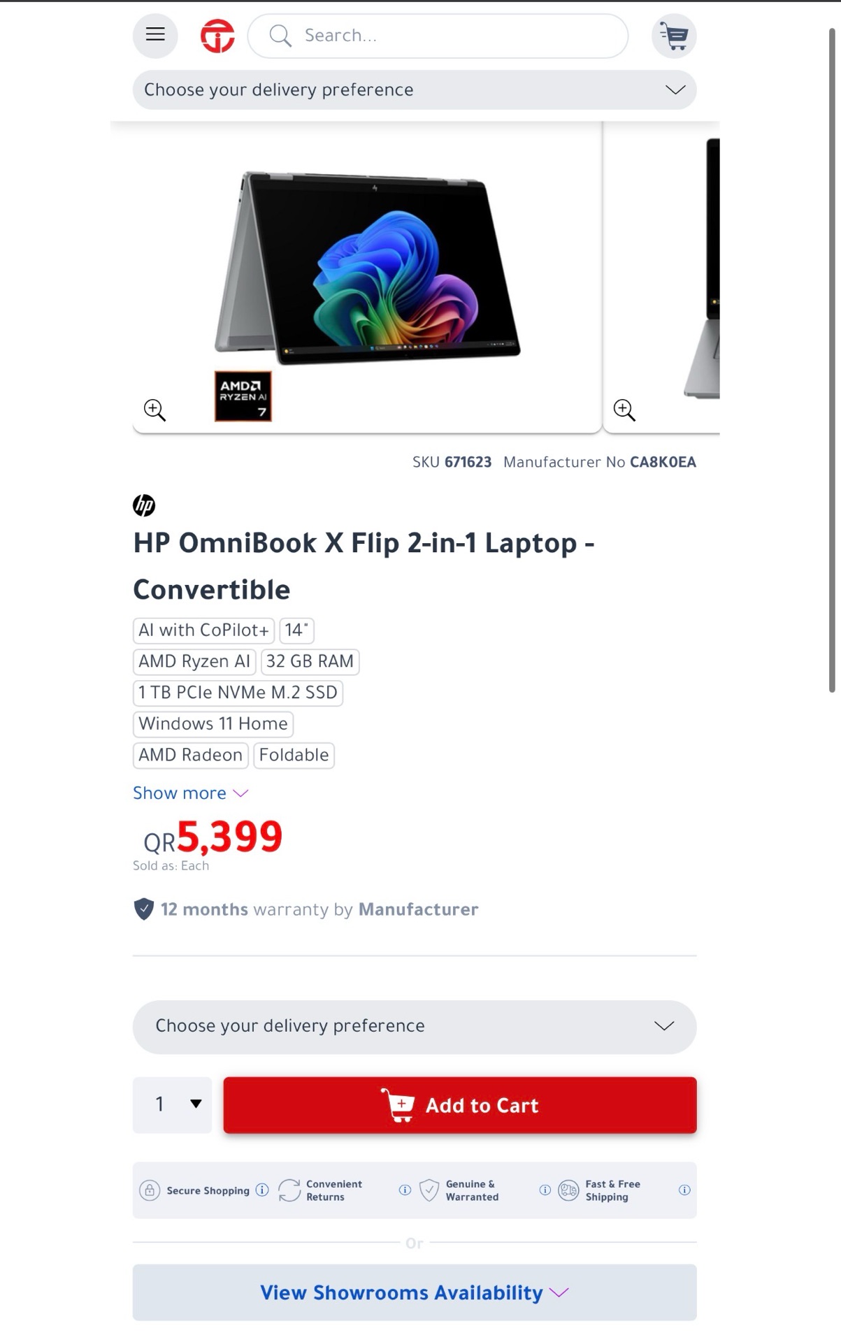 1 Day Used | HP OmniBook | Premium Ai Laptop | bill from Jarir - Image 7
