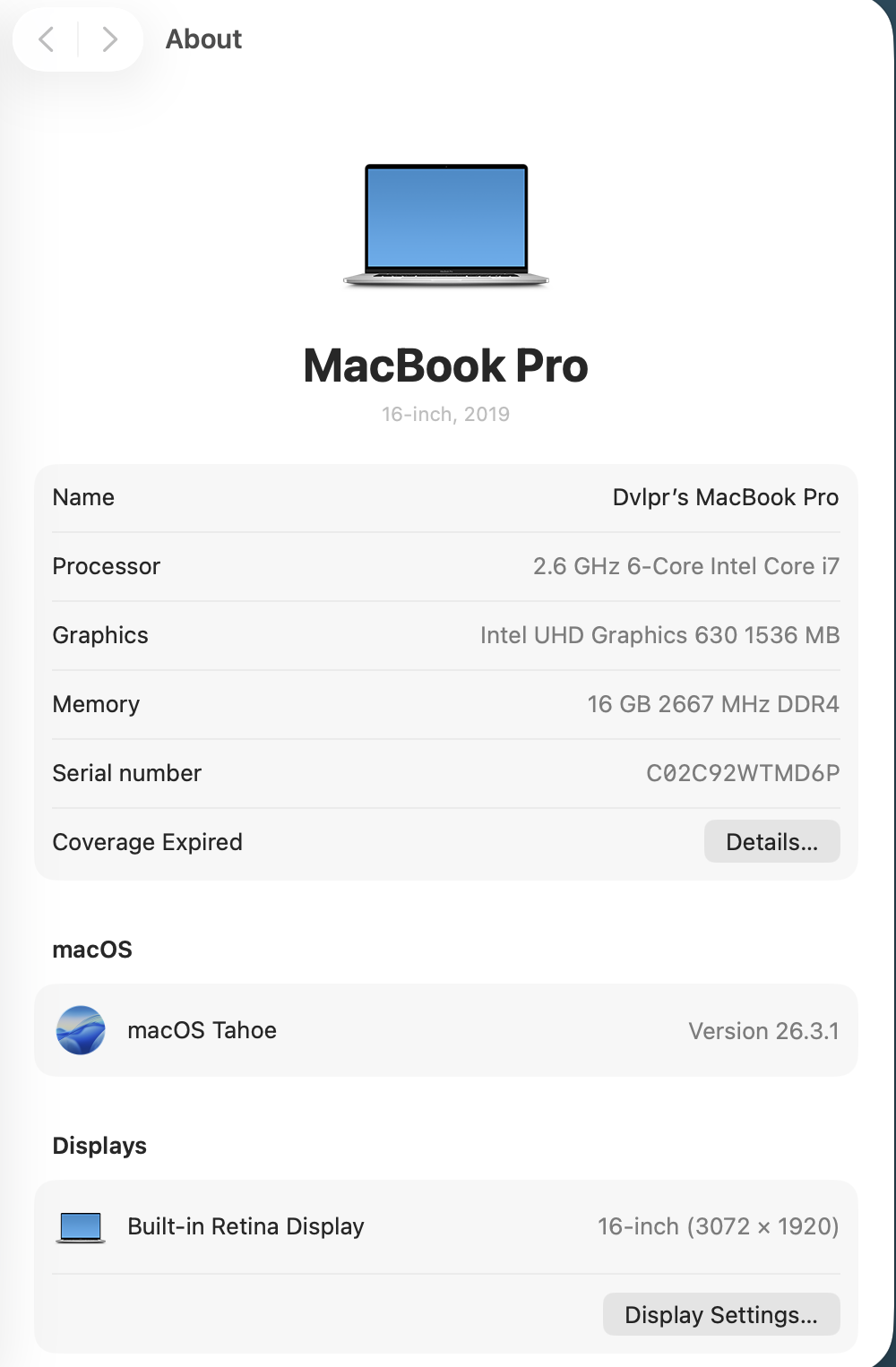 MacBook Pro 16-inch (2019) for sale – Excellent condition - Image 4