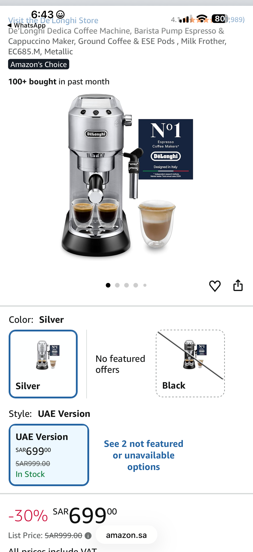 Delonghi coffee machine  - Image 4