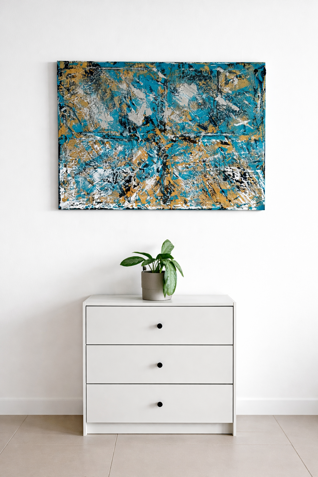 Original abstract painting 120 × 90 cm – NO-RETURN.art (not a print) - Image 1